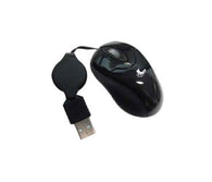 Xtech USB Retractable Optical Mouse - Black