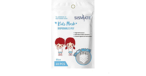 Disposable 3-ply Kid's Face Mask - 10 Pack