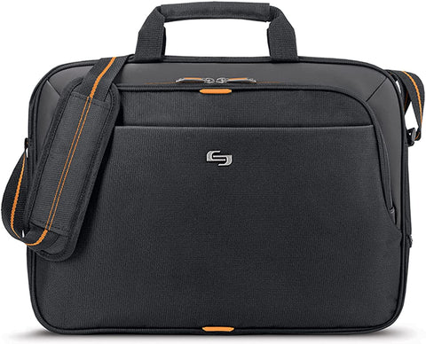 Solo 15.6" Ace Slim Laptop Briefcase - Black