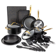 Thyme & Table Non-Stick Cookware & Bakeware 28 Piece Set - Gold