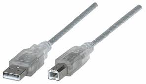 USB Cable - 2.0 A-B Silver - Shielded - 15Ft